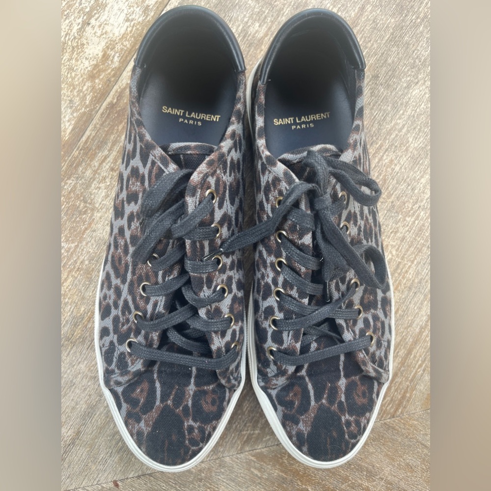 Saint Laurent S21 Leopard Print Sneakers - Picture 2 of 6